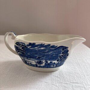 Liberty Blue Historic Colonial Scenes *Landing At Westpoint” Gravy Boat, no tray